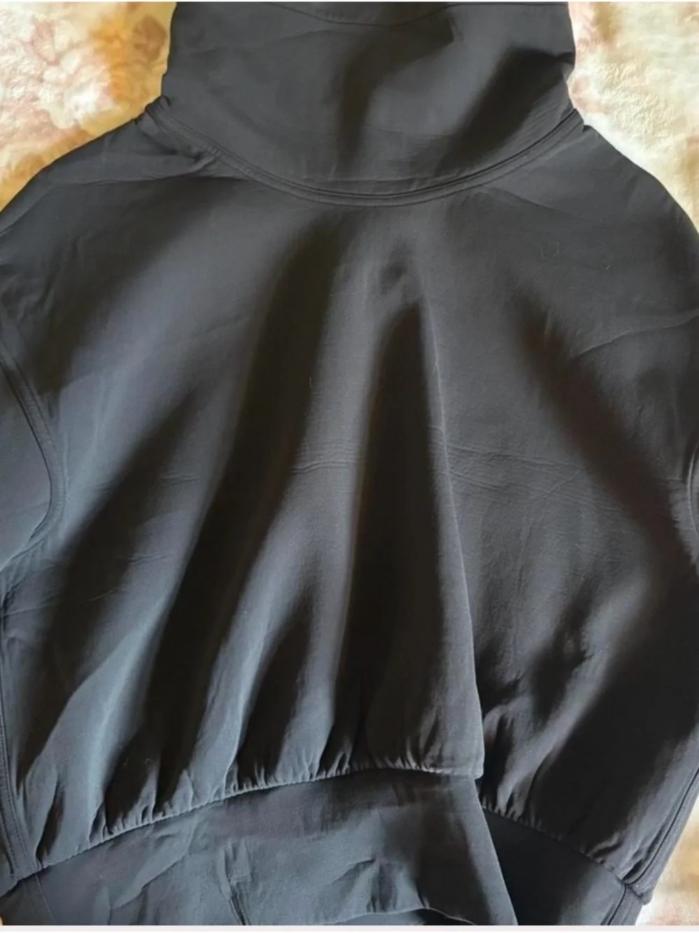 Black Turtleneck Pullover Sweatshirt